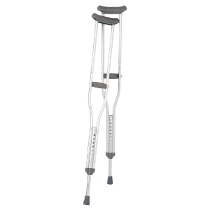 Breg Aluminum Push Button Crutches - Adult 5'2" - 5'10"
