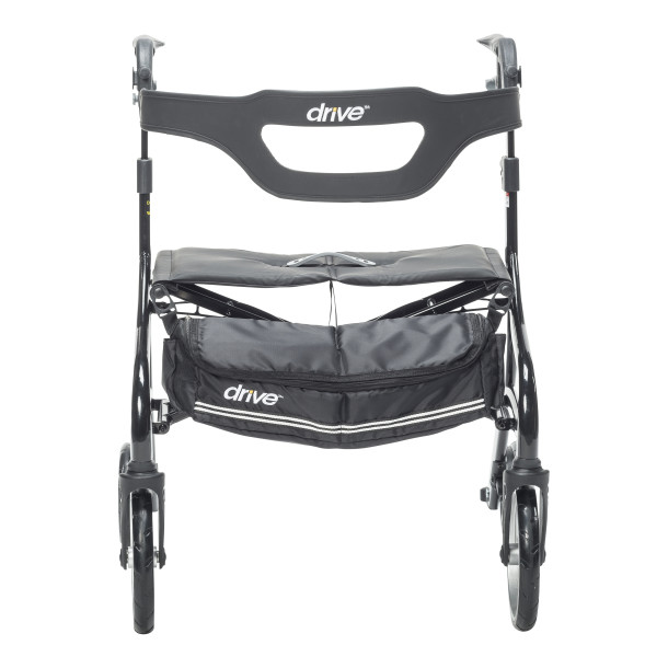 Drive Medical Nitro® Sprint HD Rollator - Heavy Duty Rolling Walker With Seat - 102662BK-HD