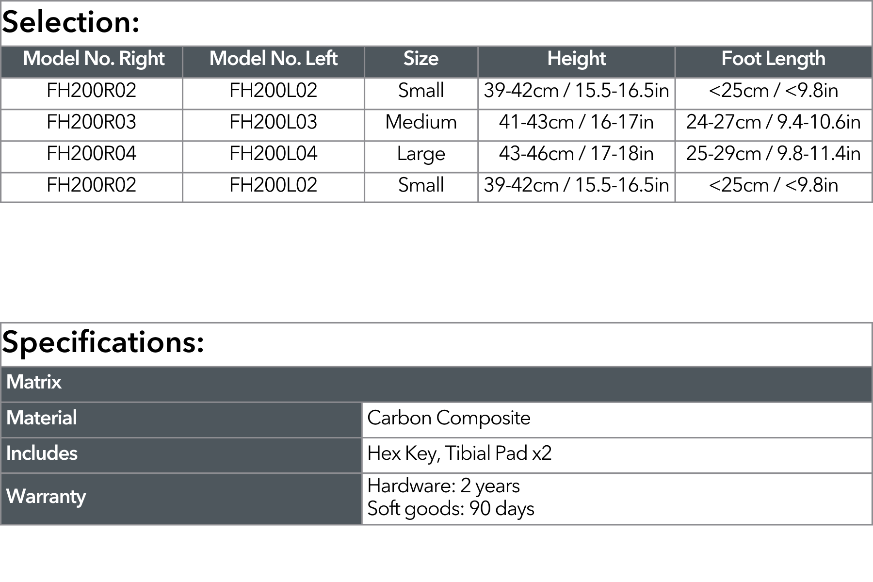Trulife Matrix AFO - FH200L-04