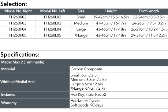 Trulife Matrix Max 2 (Trimmable) AFO - FH260L04