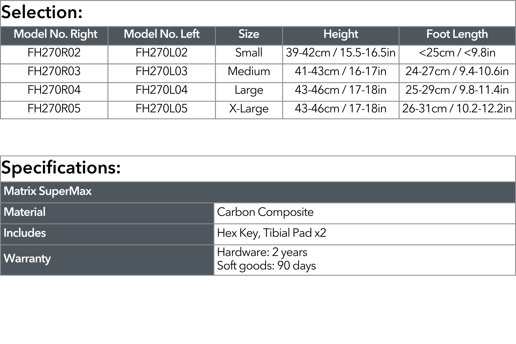 Trulife Matrix SuperMax AFO - FH270L04